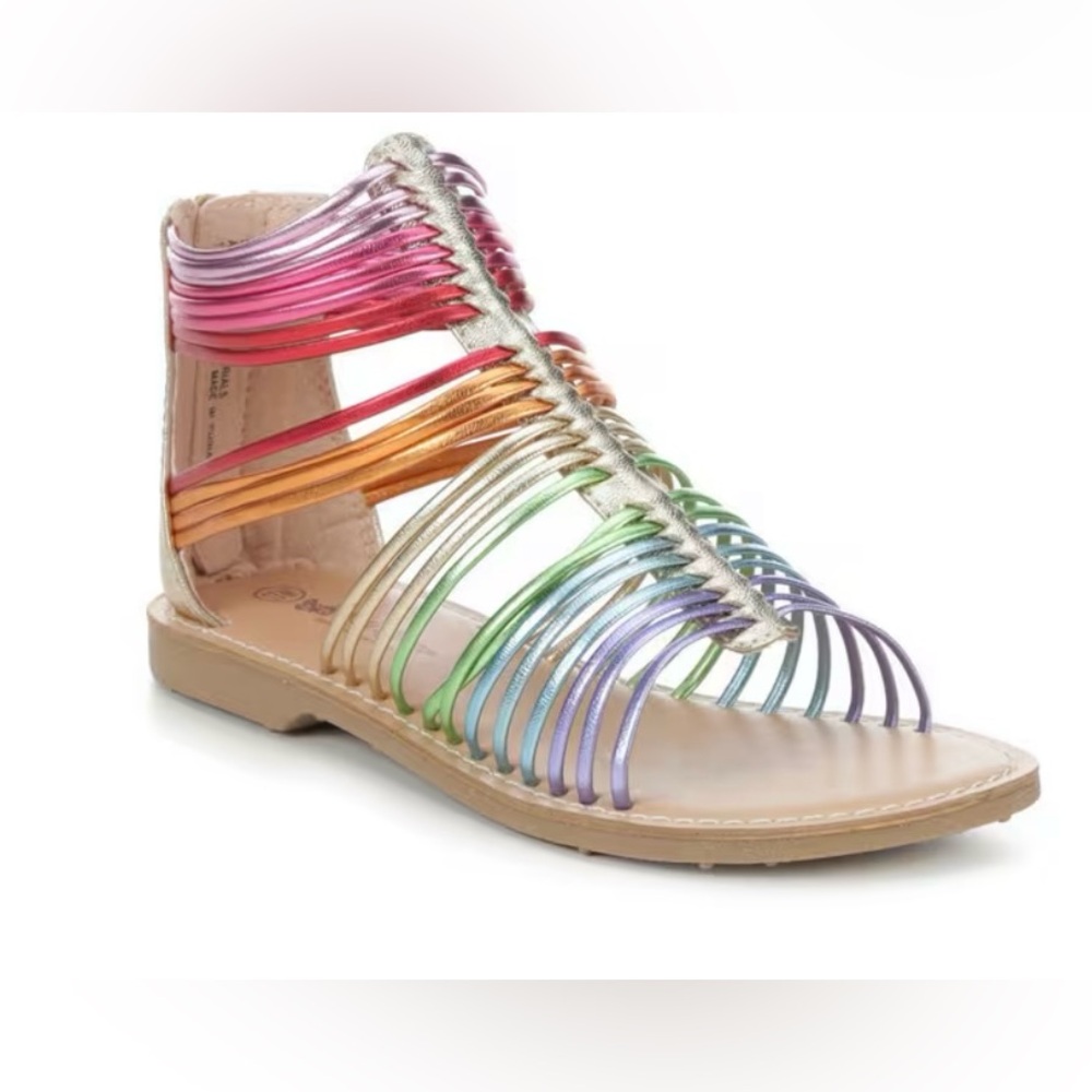 GIRLS' SELF ESTEEM BIG KID SUZANNE SANDALS - Color - Rainbow Multi -Size 4